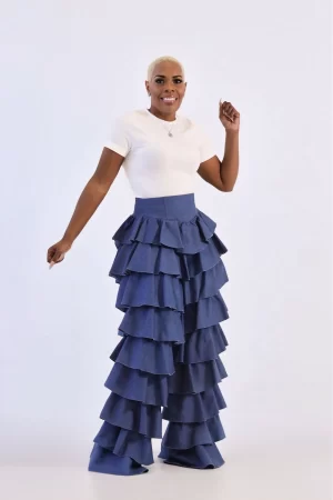 Alternative view of Tiered Ruffle Pants or Cascading Ruffle Flare Pants
