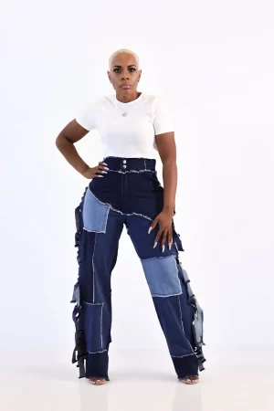 Patch It Up Jean Pants With Side Fringe Detail