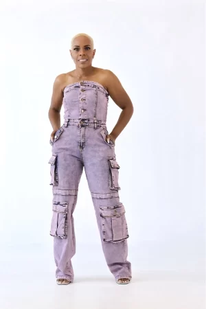 Alternative view of Strapless Cargo Jumpsuit