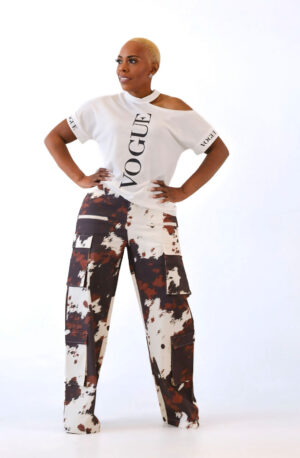 Alternative view of Letter Print Cold Shoulder Casual T Shirt