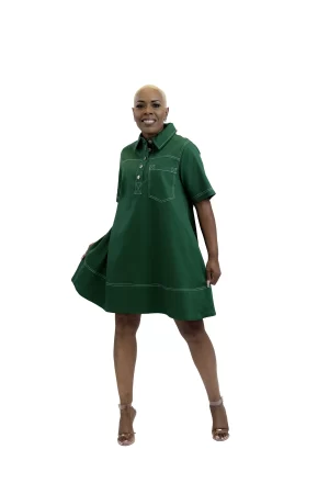 Casual Polo Shirt Dress