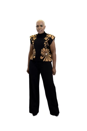 Alternative view of Floral Pattern Sleeveless Sweater
