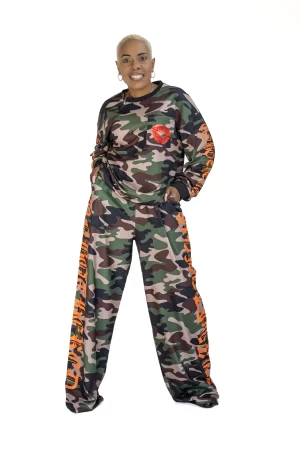 Unbothered Camo Long Sleeve Set