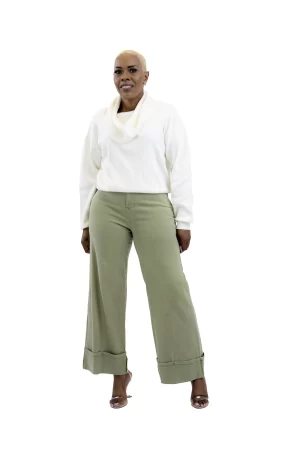 Solid Mid-Rise Ankle Length Pants