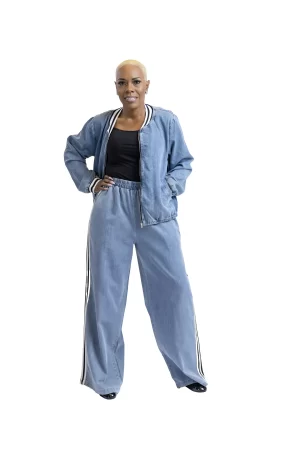 Alternative view of Relaxed Denim Track Set