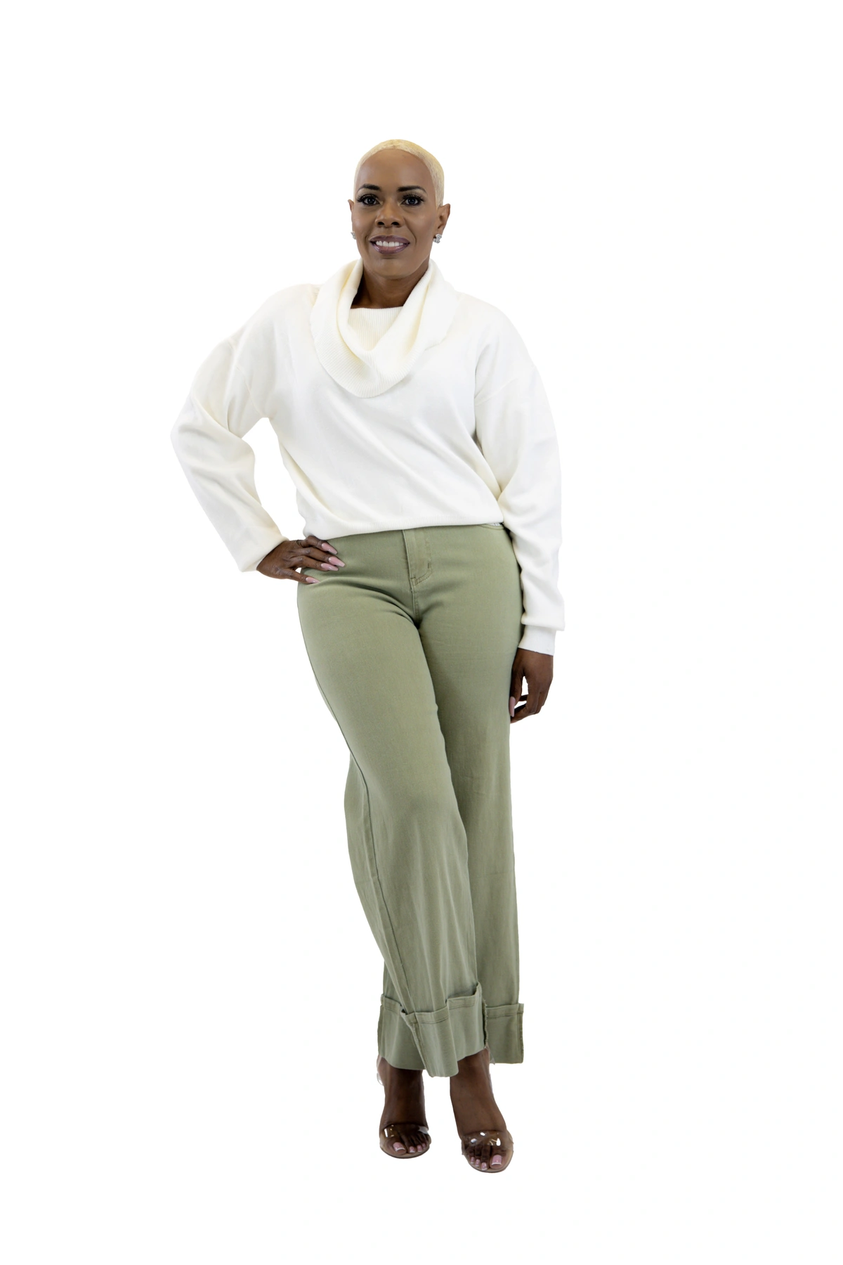 Solid Mid-Rise Ankle Length Pants - Image 2
