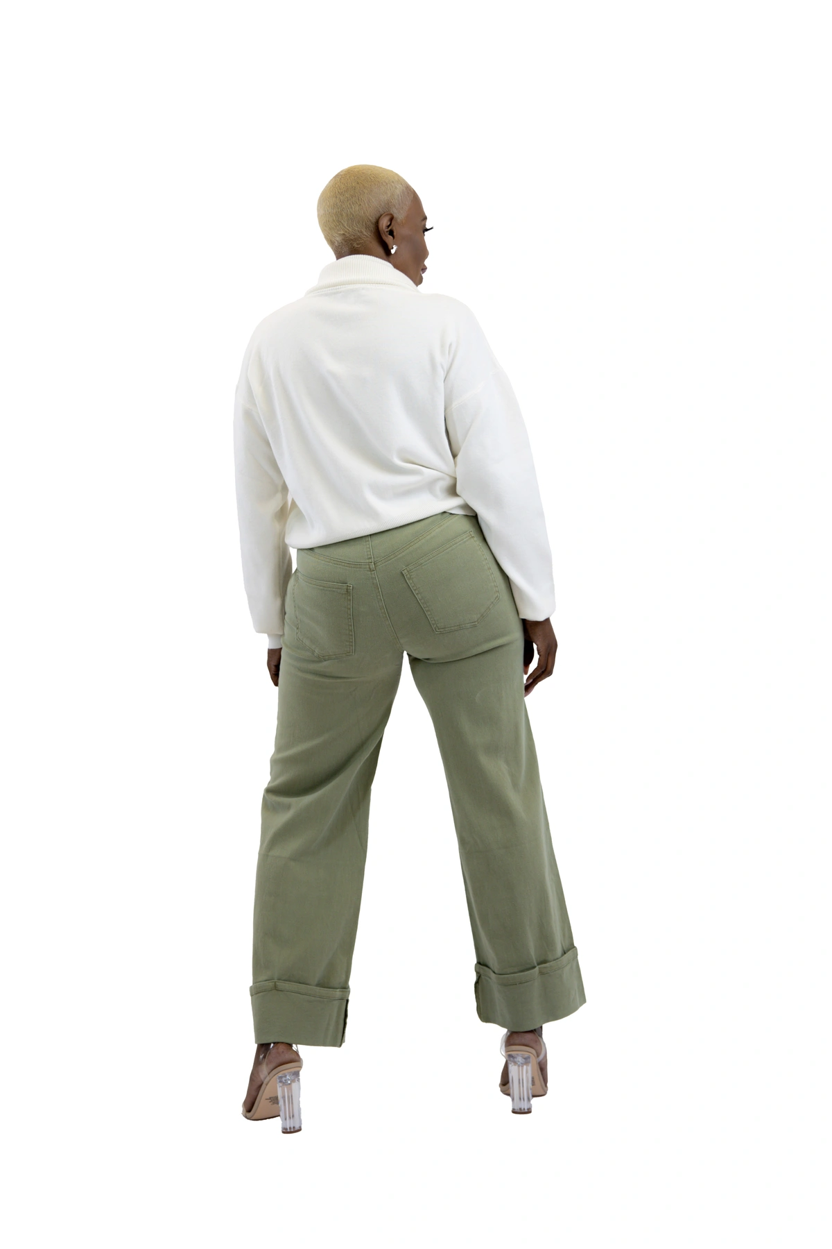 Solid Mid-Rise Ankle Length Pants - Image 3
